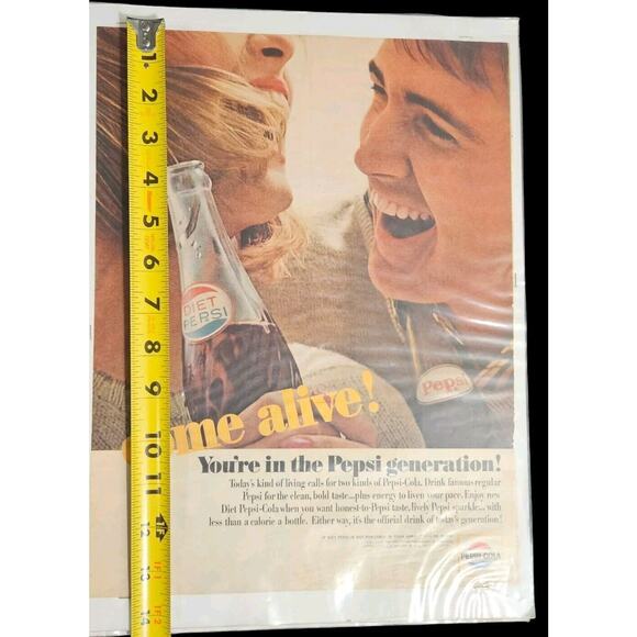 Vintage Pepsi Cola Magazine Ads Lot Of 6 Advertising Pages 50s 60s Art Decor - Picture 14 of 14